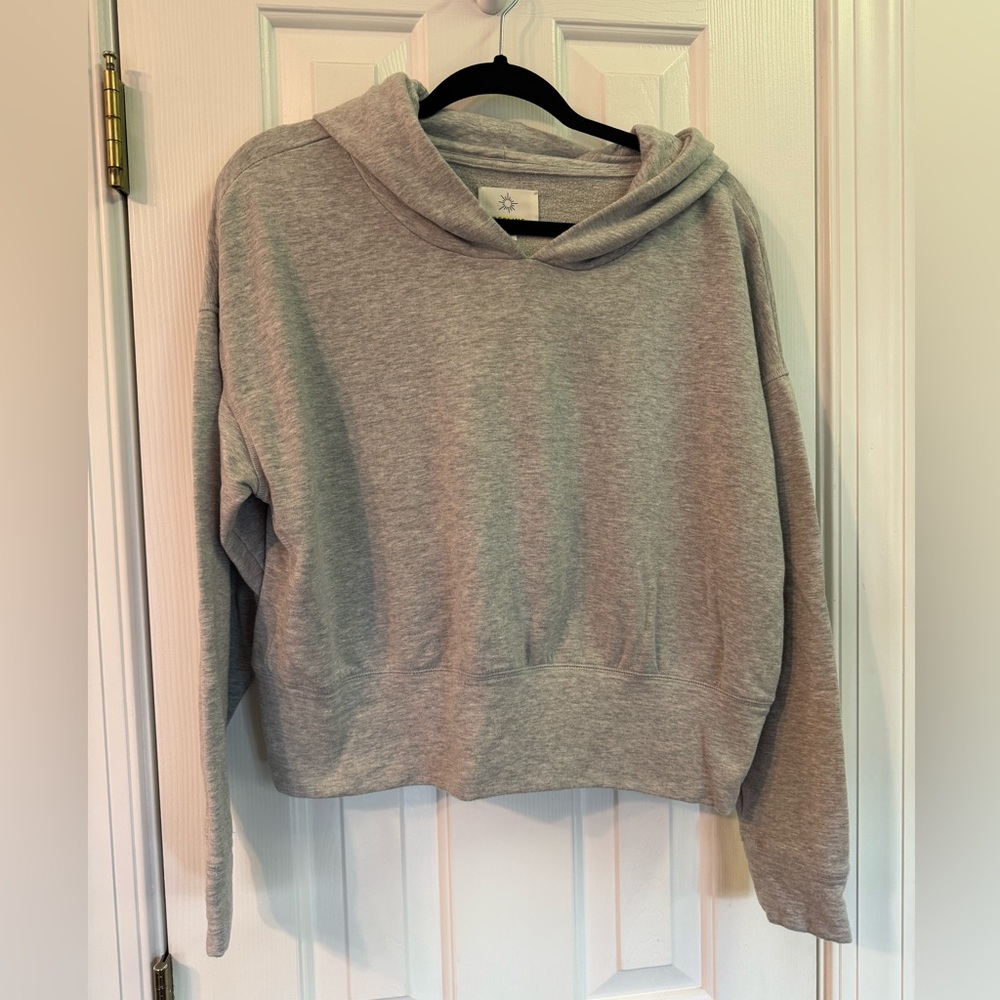Offline by Aerie Cropped Grey Hoodie - Size Medium